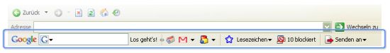Google Toolbar f�r den Internet Explorer
