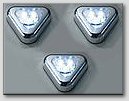 10xTriangle LED mit silbernem Geh�use